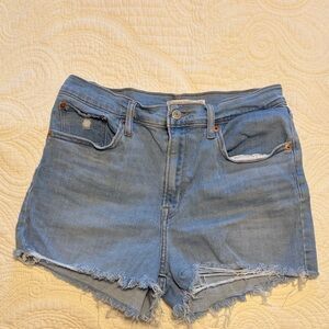 Levi’s High-Waist Light Blue Denim Cutoff Shorts